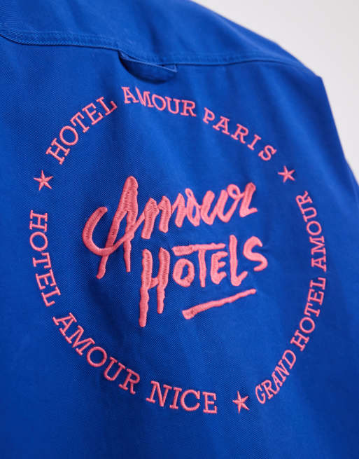 Selected X Hotel Amour - Veste style workwear - Bleu vif, 3 de 5