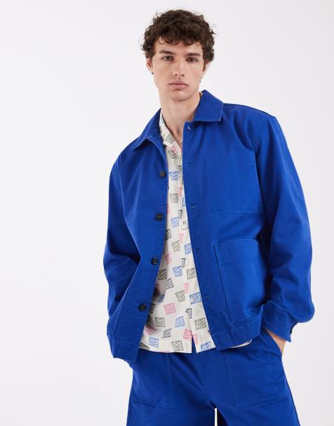 Selected X Hotel amour workwear jacket in bright blue - view 1
