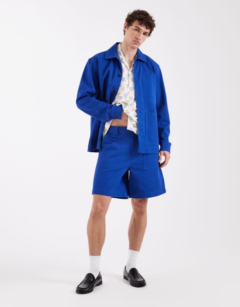 Selected X Hotel amour workwear set in bright blue - view 1