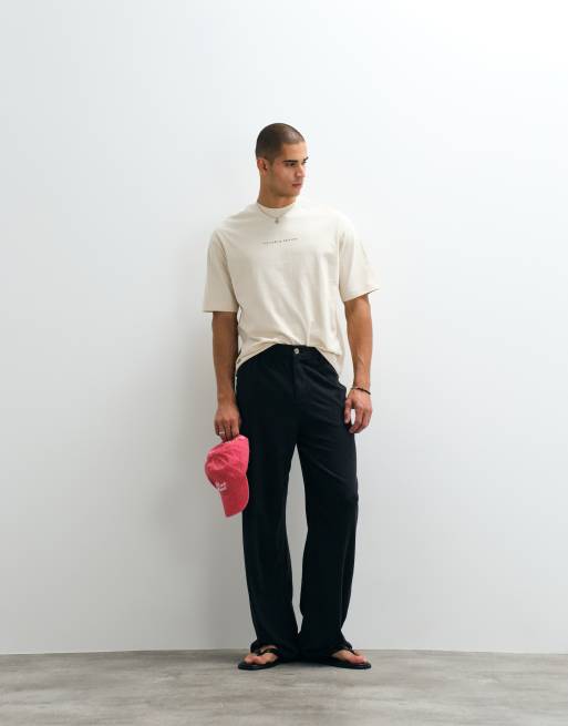 Selected X Mduzeh heavyweight T-shirt with back print in cream, 3 of 5