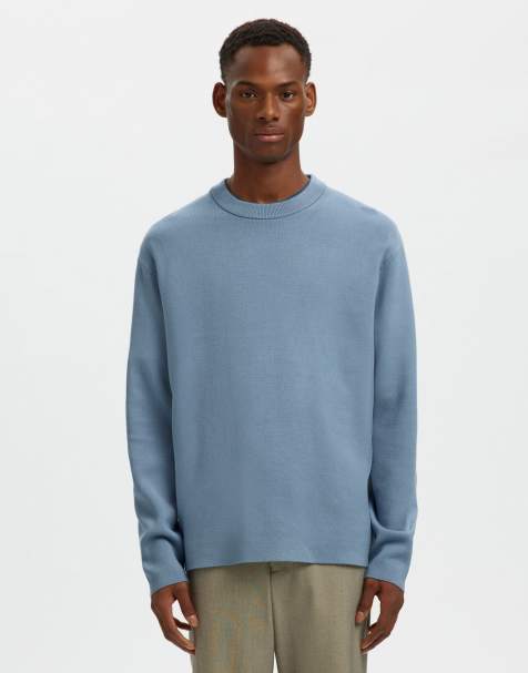 Selected Pullover in dusty blue