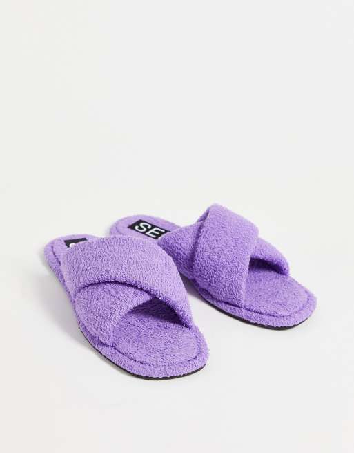 fluffy flat sandals