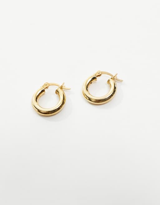 Seol + Cold – 18k guldpläterade, grova creoler på 14mm i vermeil, 2 av 4
