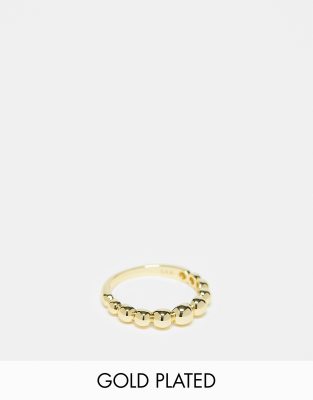 Seol + Gold 18ct gold vermeil beaded ring