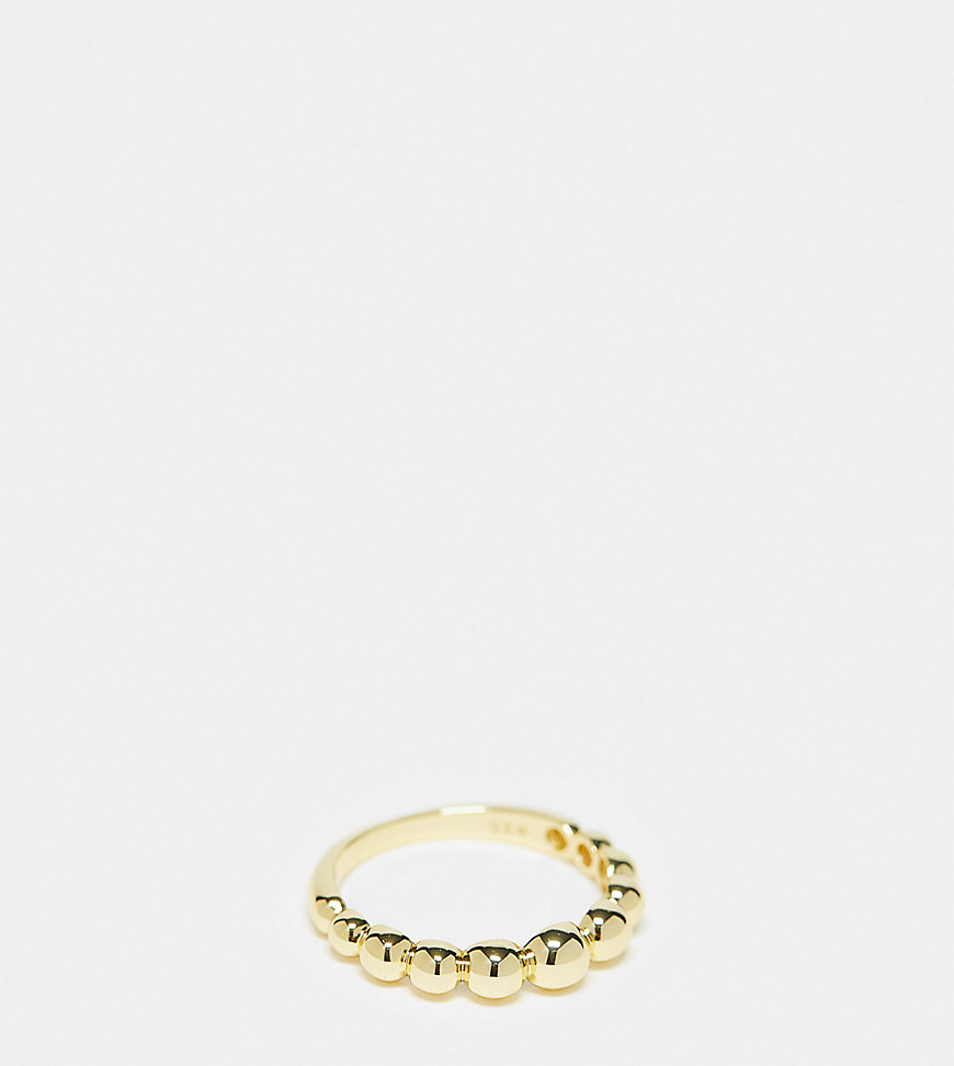 Seol + Gold 18ct gold vermeil beaded ring