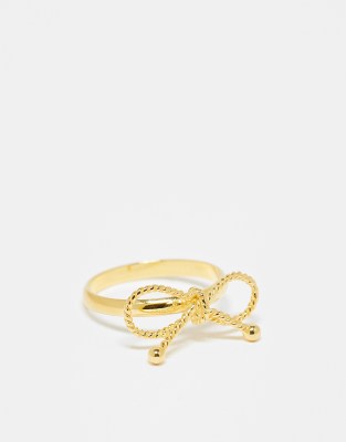 Seol + Gold 18ct gold vermeil bow ring φωτογραφία