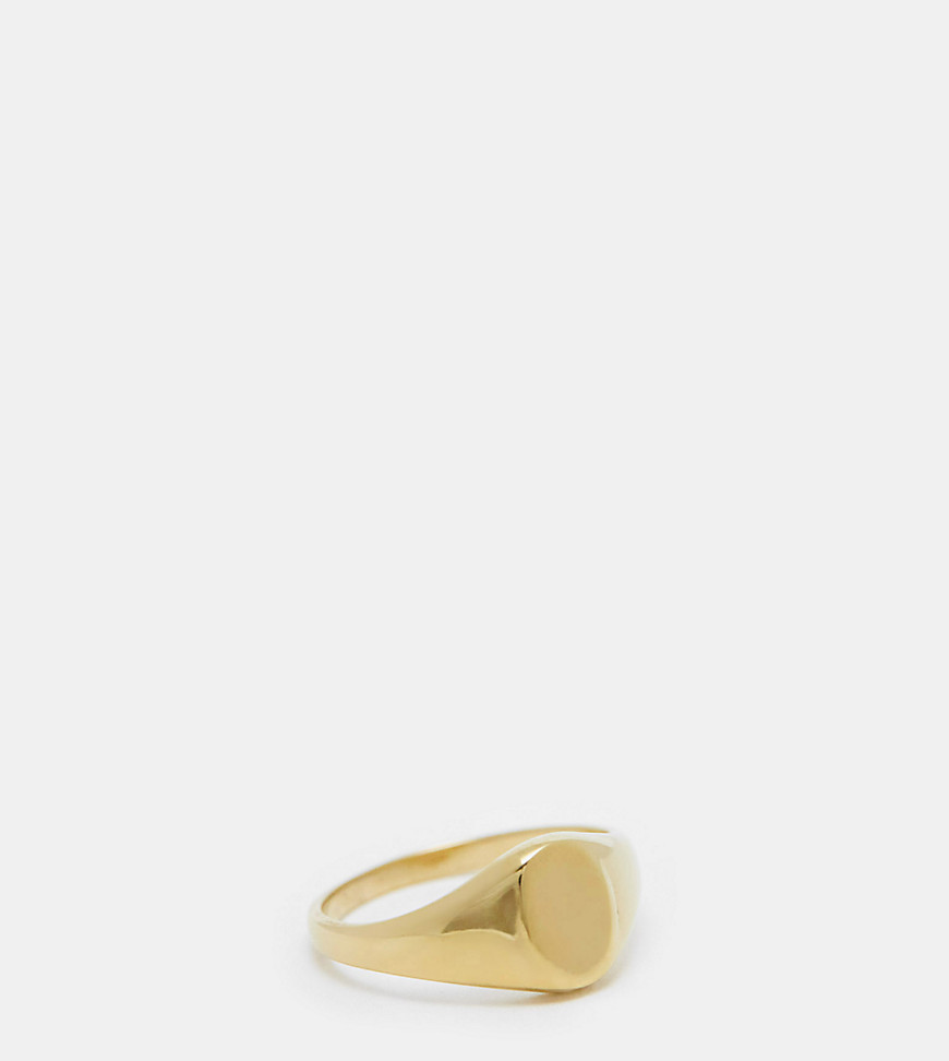 Seol + Gold 18ct gold vermeil oval signet ring