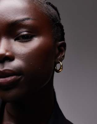 Seol + Gold Seol + Gold 18ct gold vermeil puffy half hoop stud earrings