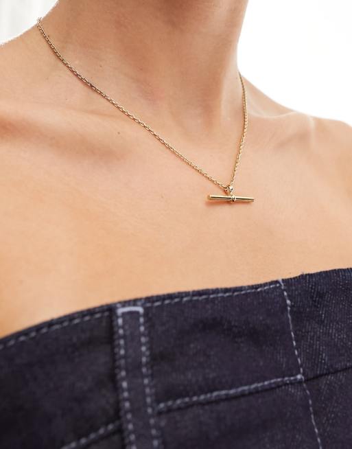 18ct gold deals bar necklace