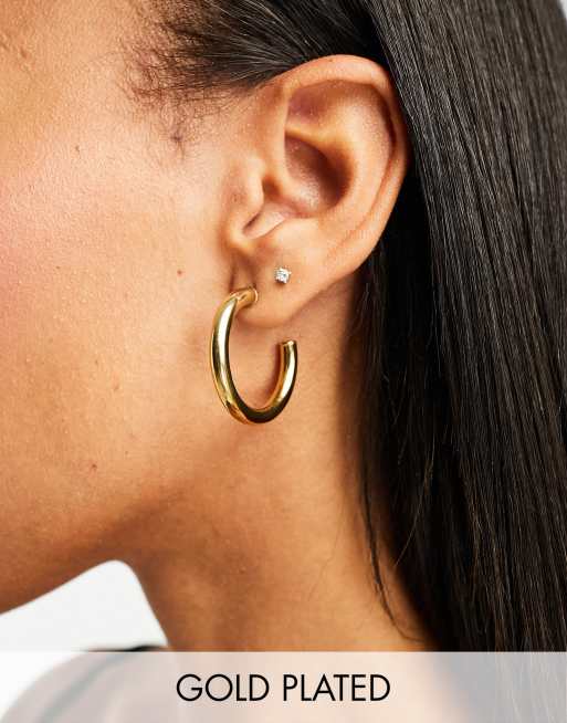 Seol + Gold – 18K guldpläterade creoler i vermeil, 30mm