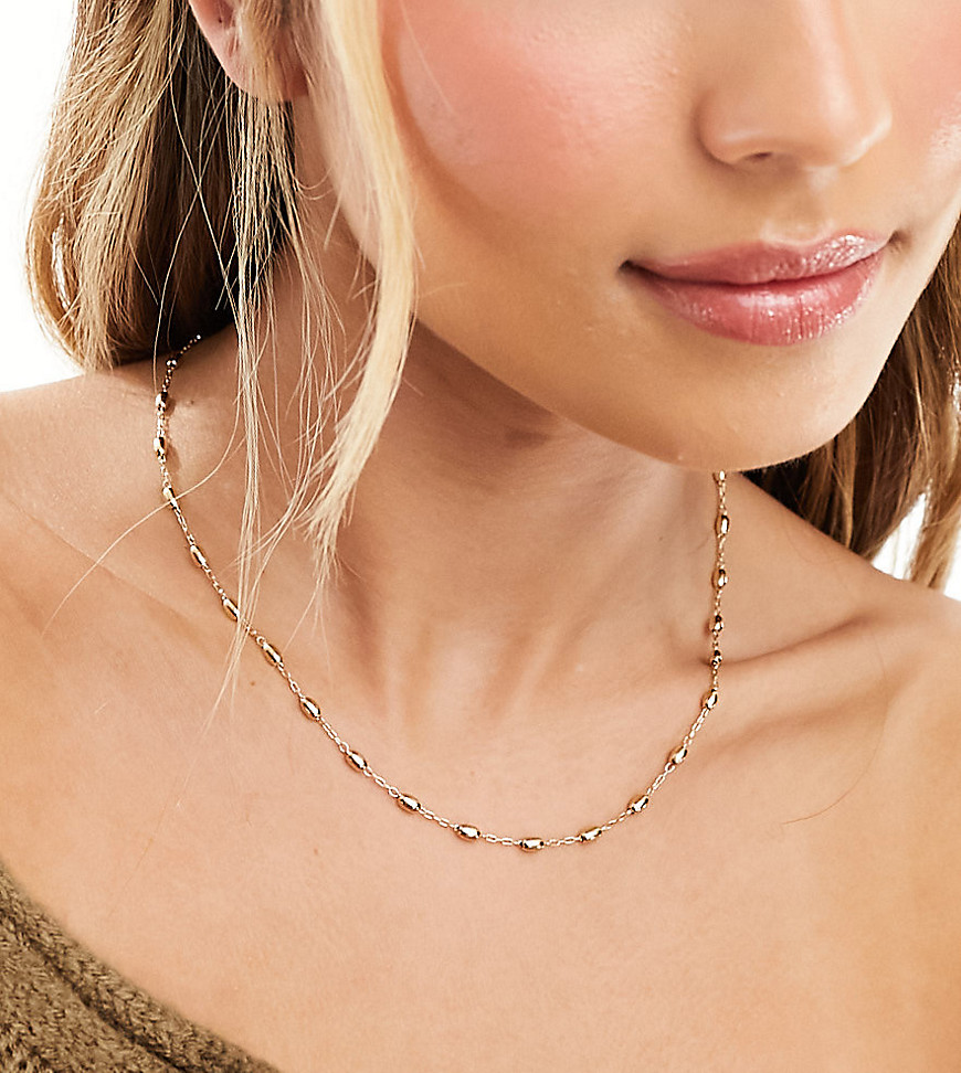18kt gold vermeil bead chain necklace