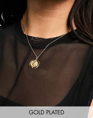 18kt gold vermeil coin medallion necklace