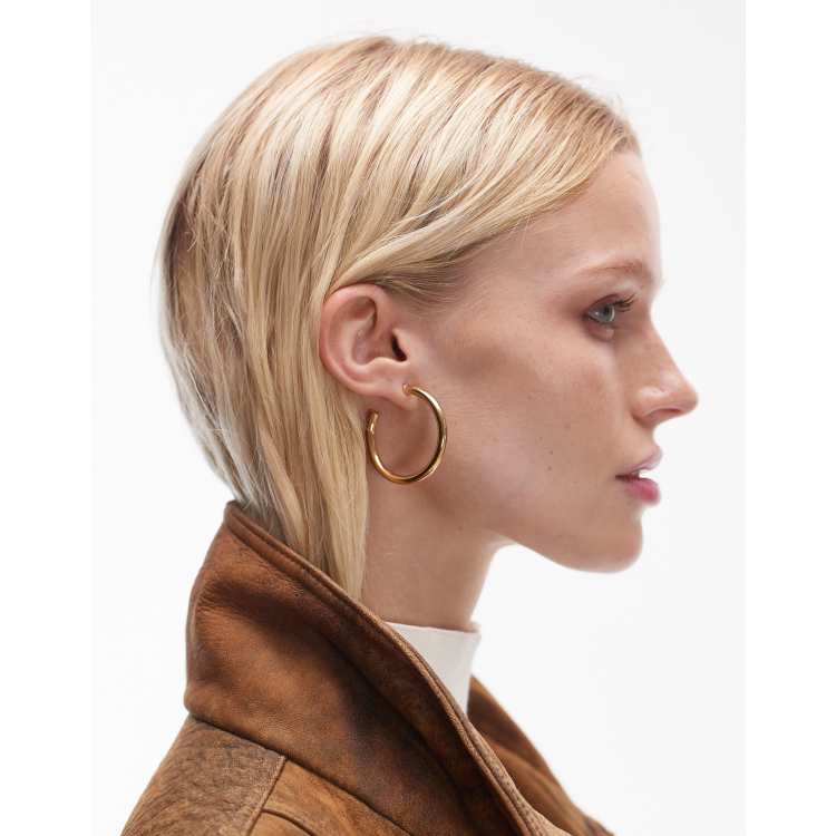 Seol Gold 18kt gold vermeil half hoop stud earrings
