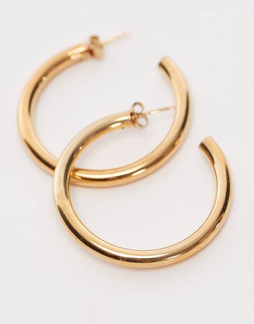 Seol + Gold 18kt gold vermeil half hoop stud earrings , 2 of 4