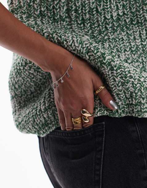 Seol + Gold - Bracciale a catenina in argento sterling con charms a disco - view 1