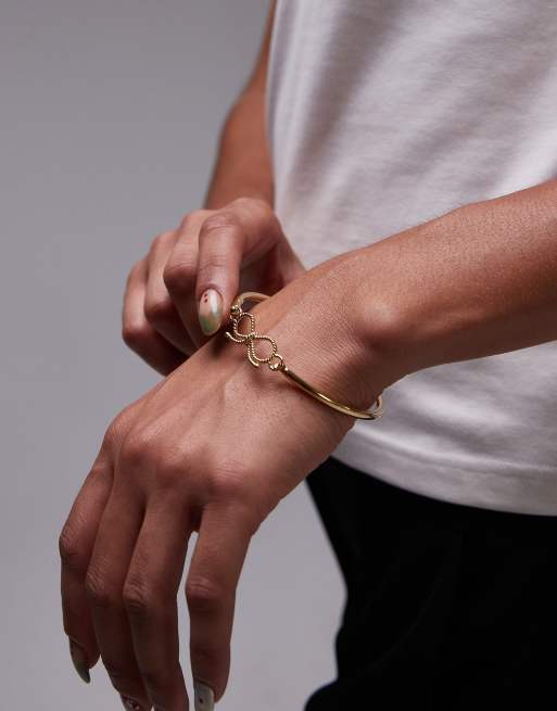 Seol + Gold - Bracciale rigido in oro vermeil 18 kt con fiocco 