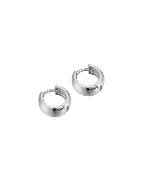 Seol + Gold chunky huggie hoop earrings in sterling silver - view 1
