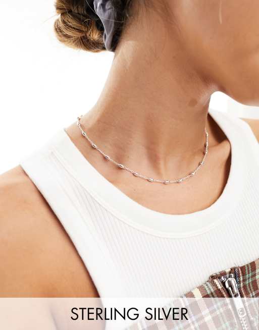 Seol + Gold - Collana in argento sterling con perline 