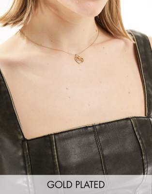 Philip Jones Collana Cuore Mamma Placcata Oro Rosa Con Cristalli Zirconia - Elegante