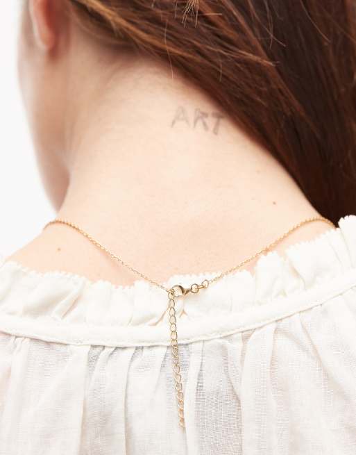 Collana Donna Aobei Placcata Oro 18K – Ciondolo Croce Martellata, Catena Grossa 45 Cm, Gioielli Fashion