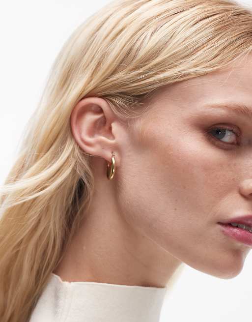 Seol + Gold – Creolen aus 18-karätigem Karat Goldvermeil mit abgerundetem Design 