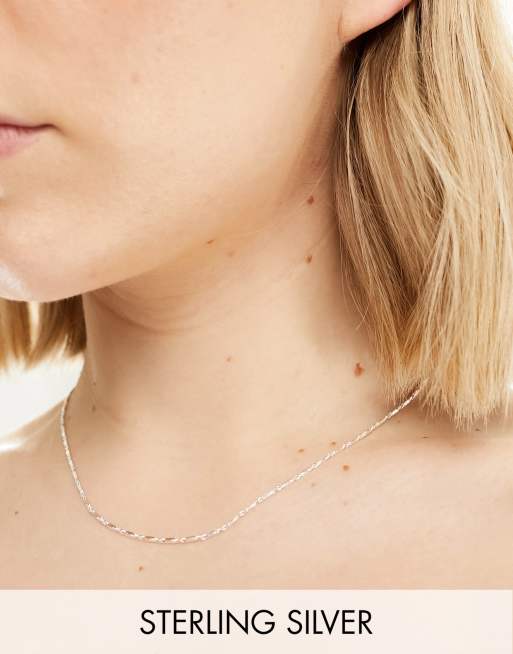 Seol + Gold – Feine Gliederkette aus Sterlingsilber, 16–18