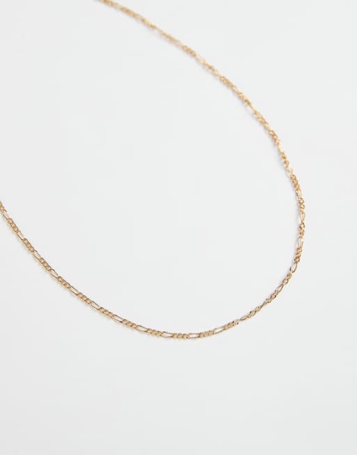 Seol + Gold fine figaro chain necklace in 18kt gold vermeil, 2 of 3