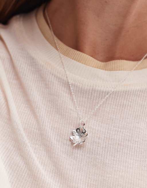 Seol + Gold - Ketting met klaverhanger in sterling zilver , 2 van 4