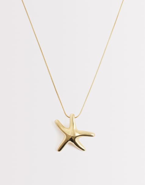 Seol + Gold - Ketting met zeester in 18kt goud vermeil - view 1