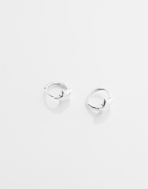 Seol + Gold - Oorringen van sterling zilver met kleine ster , 2 van 4