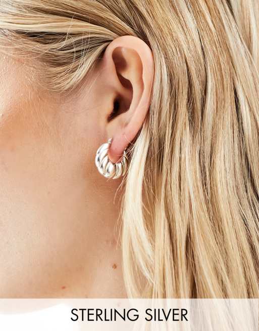 Seol + Gold - Orecchini a cerchio piccoli in argento sterling