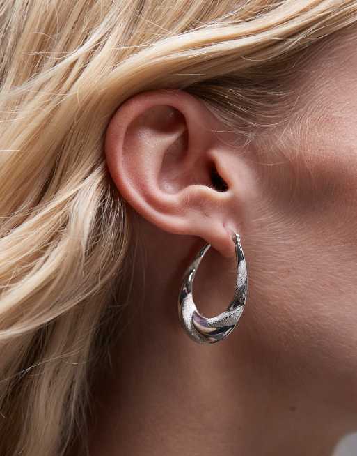 Seol + Gold - Orecchini ovali intrecciati in argento sterling , 2 di 4