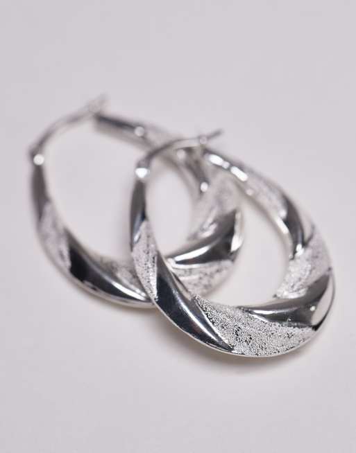 Seol + Gold - Orecchini ovali intrecciati in argento sterling , 4 di 4