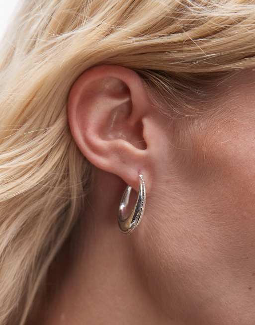 Seol + Gold - Ronde chunky oorringen in sterling zilver , 3 van 4