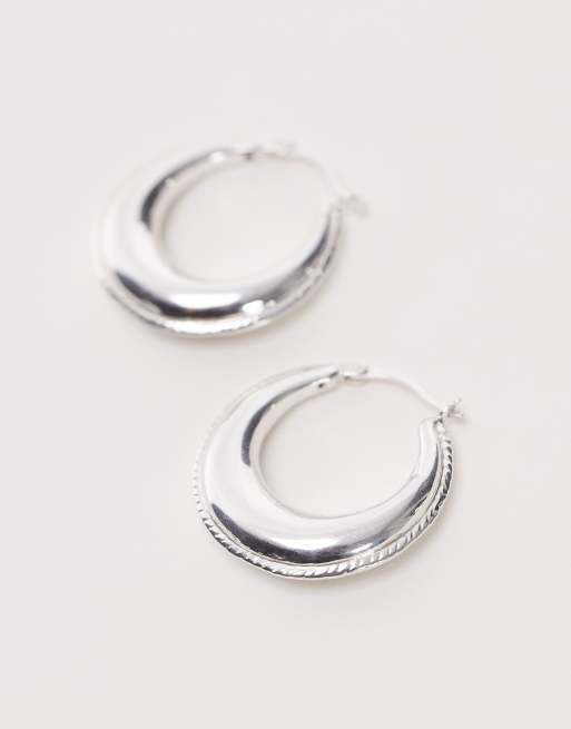 Seol + Gold - Ronde chunky oorringen in sterling zilver , 4 van 4