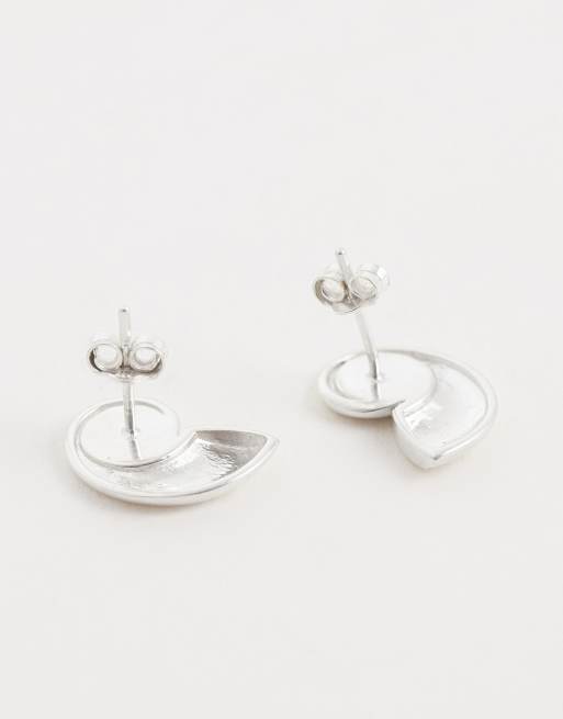 Seol + Gold shell stud earrings in sterling silver, 4 of 4