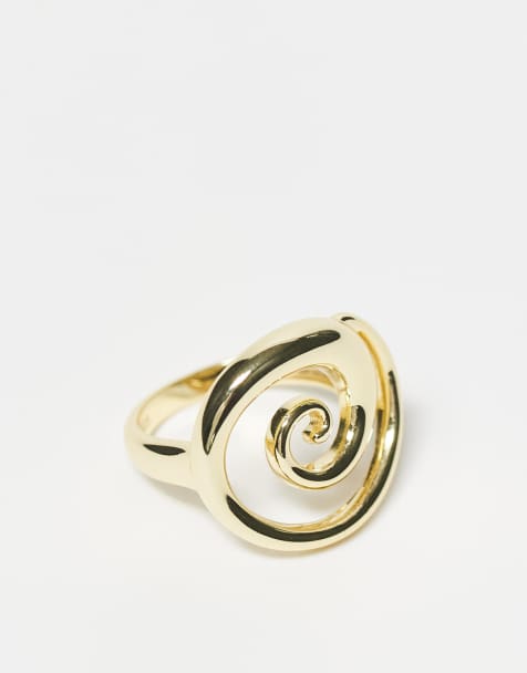 Seol + Gold spiral ring in 18kt gold vermeil - view 1