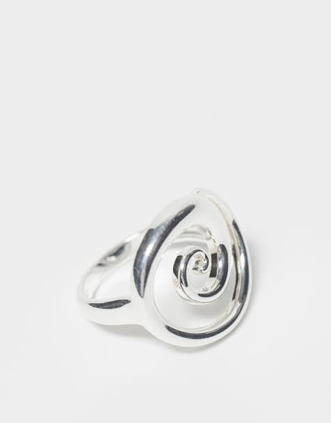 Seol + Gold spiral ring in sterling silver - view 1
