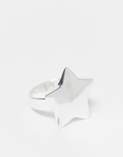 Seol + Gold star ring in sterling silver - view 1