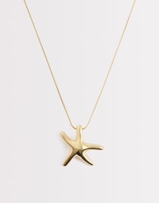 Seol + Gold Starfish Necklace In Gold