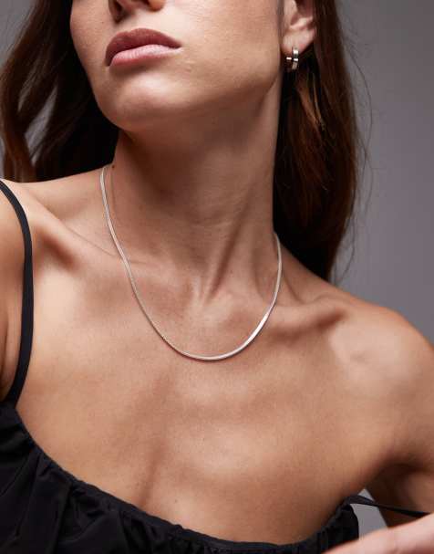 Seol + Gold sterling silver 18-20" flat snake chain necklace - view 1