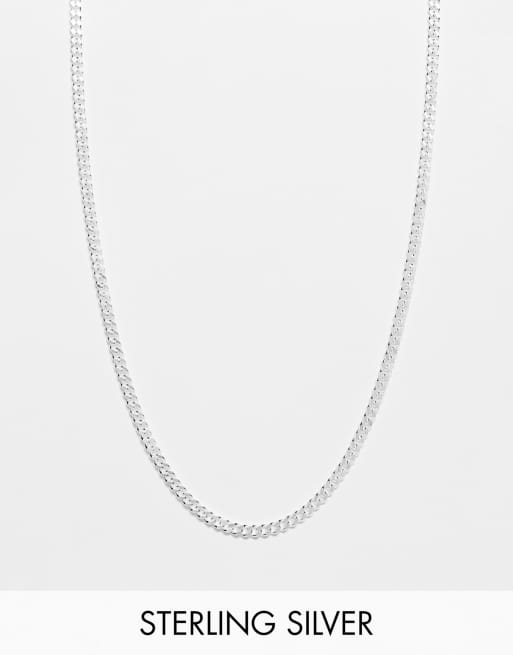Seol + Gold sterling silver 2022"" length curb chain necklace ASOS
