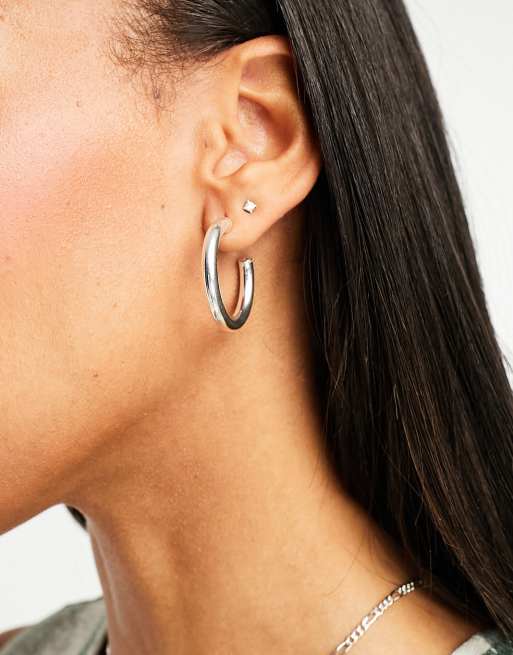 Half store huggie earrings