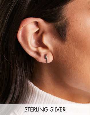 Seol + Gold sterling silver lightning stud earrings