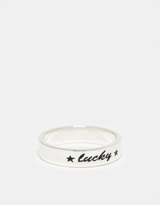 Seol + Gold Seol + Gold sterling silver lucky engraved ring