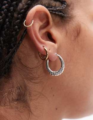 Seol + Gold Seol + Gold sterling silver plaited hoop earrings