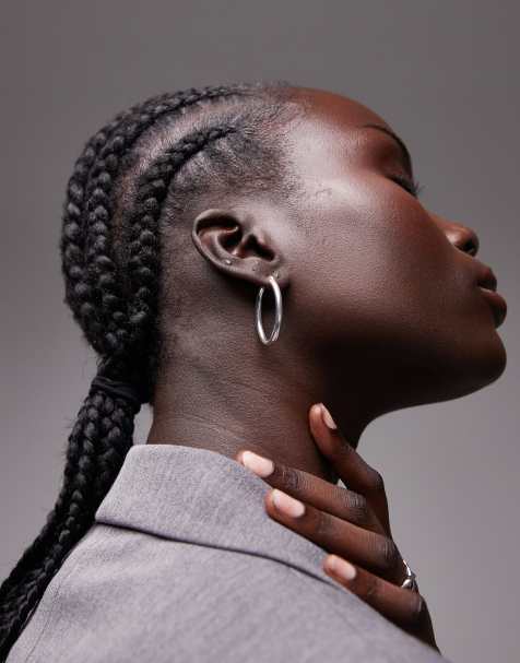 Seol + Gold sterling silver vintage style oval hoop earrings - view 1