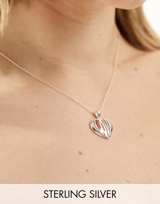 Seol + Gold - Sterling zilveren ketting met hartvormig hangertje