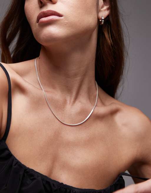 Seol + Gold - Sterling zilveren schakelketting met platte schakels van 18-20