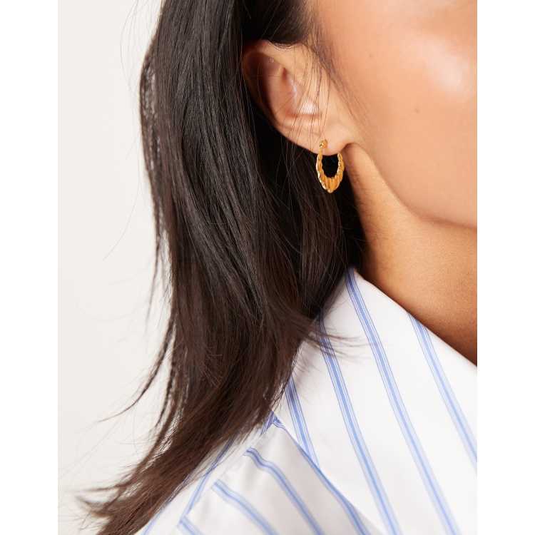 [Golden dew] 韓国☆18K Gold☆Momentos Love WP Earring Second Earrings] 18K Yellow Gold Heart Earrings – TAKE-UP